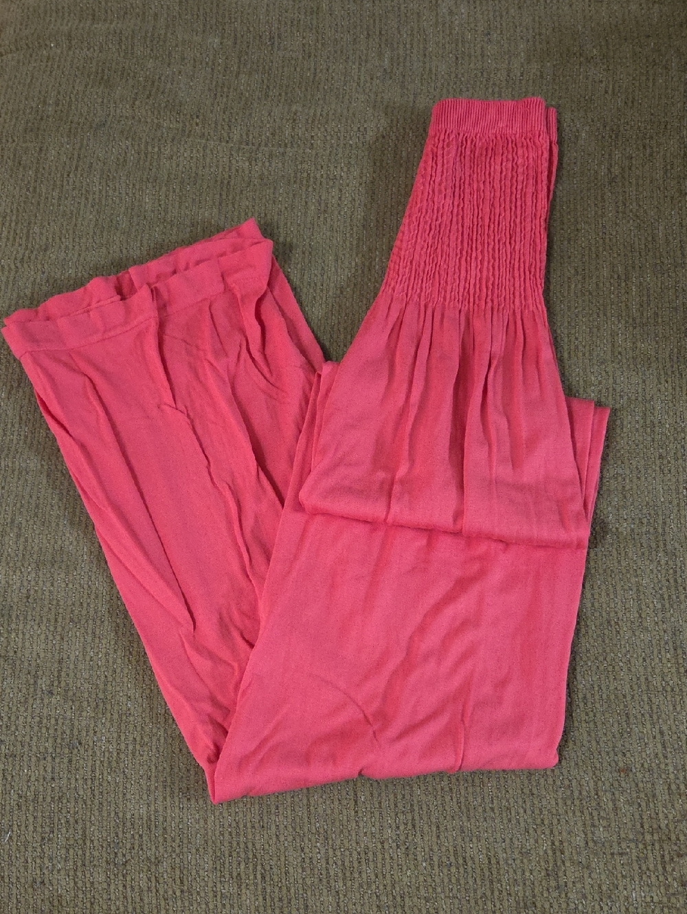 Smocked Waist Pink Women Maxi Dress
